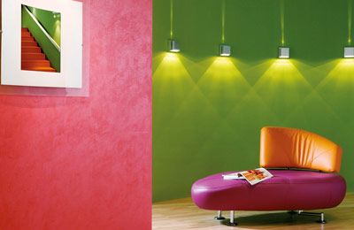 Metallische Wandgestaltung